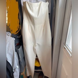 COPY - White strapless jumpsuit from Express